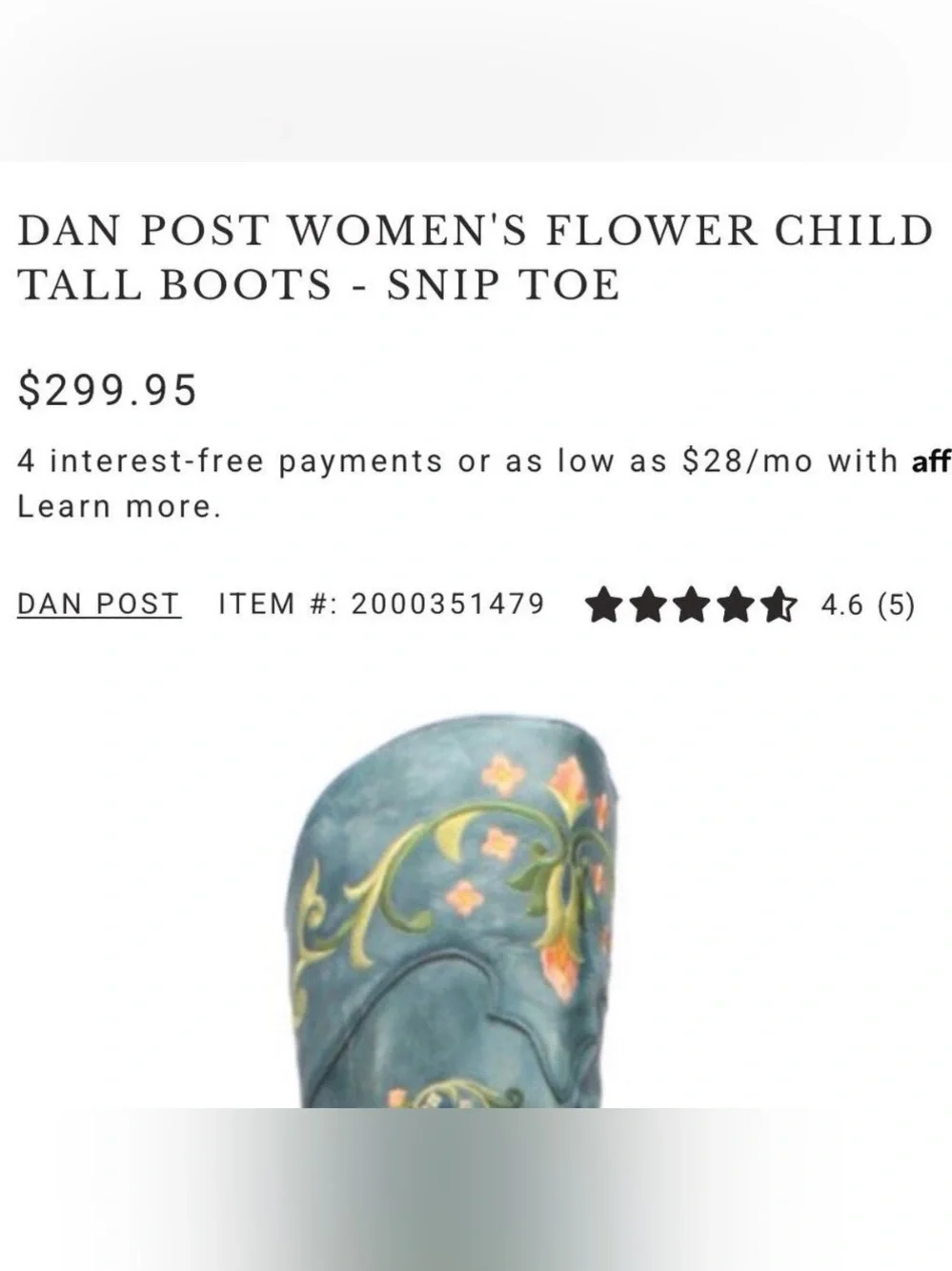 Dan post knee high boots